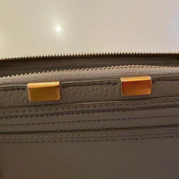 Chloe Marcie Full Zip Around Continental Wallet Gray - Picture 6 of 15